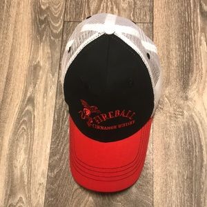 Fireball Whiskey adjustable mesh back hat